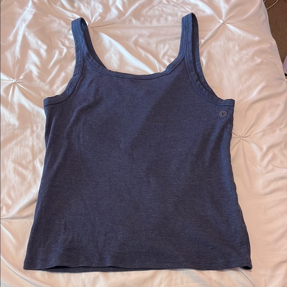 American Eagle Outfitters Blue Fitted Tank Top